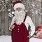 Burgundy Velvet Santa Overalls with Decorative Buckles, XL Size Christmas Costume Piece